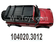 Wltoys 104020 Parts 104020.3012 Metal Red Car Shell Assembly.